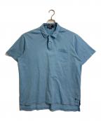 POLO RALPH LAURENポロ・ラルフローレン）の古着「【古着】90’S裾ポニーポロシャツ　90年代 スリランカ製 袖ステッチ」｜スカイブルー