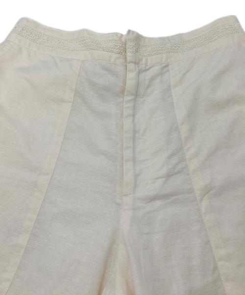 ne quittez pas（ヌキテパ）ne quittez pas (ヌキテパ) Cotton Linen Lace Pants  コットンリネンレースパンツ　裾レースパンツ　インド製 ベージュ サイズ:Mの古着・服飾アイテム