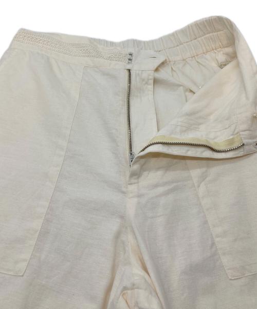 ne quittez pas（ヌキテパ）ne quittez pas (ヌキテパ) Cotton Linen Lace Pants  コットンリネンレースパンツ　裾レースパンツ　インド製 ベージュ サイズ:Mの古着・服飾アイテム