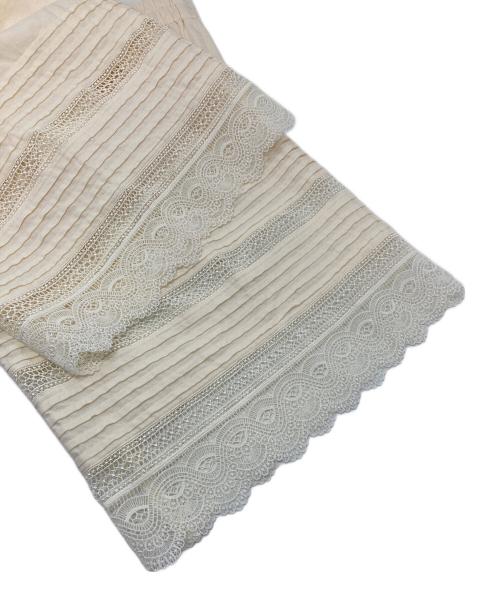 ne quittez pas（ヌキテパ）ne quittez pas (ヌキテパ) Cotton Linen Lace Pants  コットンリネンレースパンツ　裾レースパンツ　インド製 ベージュ サイズ:Mの古着・服飾アイテム