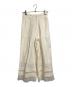 ne quittez pas（ヌキテパ）の古着「Cotton Linen Lace Pants  コットンリネンレースパンツ　裾レースパンツ　インド製」｜ベージュ