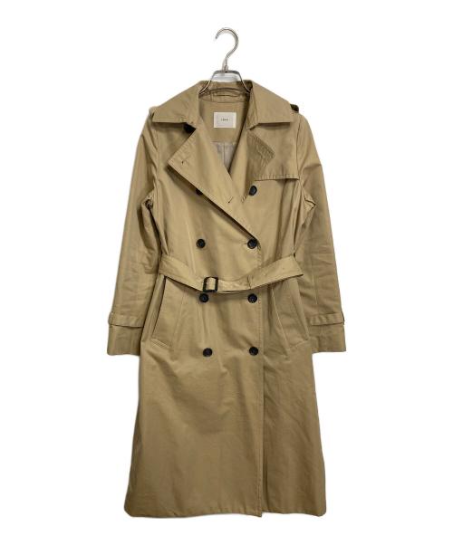 IENA（イエナ）IENA (イエナ) ハイカウントギャバロングトレンチコート　アウター　ライトアウター ベージュ サイズ:38の古着・服飾アイテム