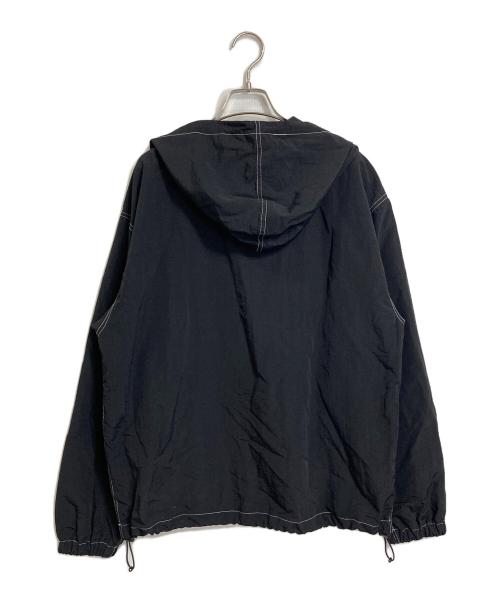 X-LARGE（エクストララージ）X-LARGE (エクストララージ) コントラストステッチナイロンフードジャケット アノラックパーカー ブラック サイズ:Mの古着・服飾アイテム