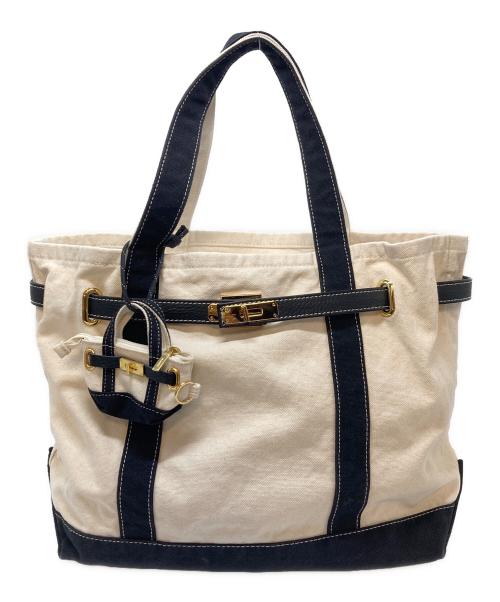 SITA PARANTICA（シータパランティカ）SITA PARANTICA (シータパランティカ) journal standard L'essage (ジャーナルスタンダード レサージュ) TOTE CVL M チャームセット トートバッグ ベージュ サイズ:実寸参照の古着・服飾アイテム