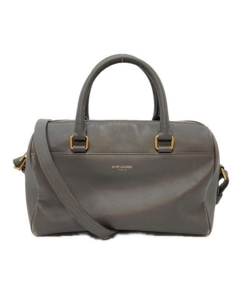 Saint Laurent Paris（サンローランパリ）Saint Laurent Paris (サンローランパリ) ベイビーダッフル ミニボストンバッグ グレーの古着・服飾アイテム
