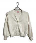 Kate Spadeケイトスペード）の古着「スペード ボタン ライトウェイト カーディガン　長袖カーディガン　カシミヤ混」｜ベージュ