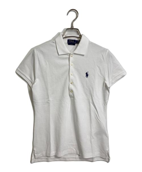 POLO RALPH LAUREN（ポロ・ラルフローレン）POLO RALPH LAUREN (ポロ・ラルフローレン) ポニー刺繍6ボタンポロシャツ SLIM FIT ホワイト サイズ: Sの古着・服飾アイテム