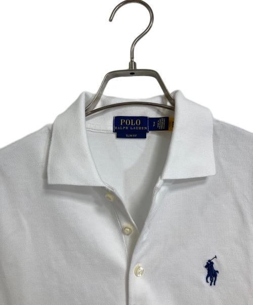 POLO RALPH LAUREN（ポロ・ラルフローレン）POLO RALPH LAUREN (ポロ・ラルフローレン) ポニー刺繍6ボタンポロシャツ SLIM FIT ホワイト サイズ: Sの古着・服飾アイテム