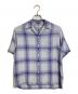 WACKO MARIA（ワコマリア）の古着「23SS  OMBRE CHECK OPEN COLLAR SHIRT オンブレチェックオープンカラーシャツ　半袖シャツ　レーヨンシャツ　日本製」｜パープル
