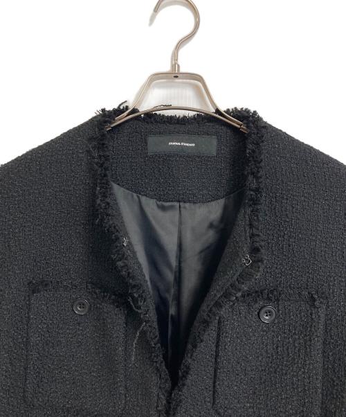 JOURNAL STANDARD（ジャーナルスタンダード）JOURNAL STANDARD (ジャーナルスタンダード) ノーカラーツイードジャケット　ノーカラージャケット　アウター　ライトアウター　セレモニー ブラック サイズ:実寸参照の古着・服飾アイテム