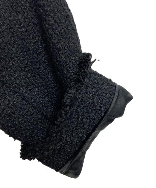 JOURNAL STANDARD（ジャーナルスタンダード）JOURNAL STANDARD (ジャーナルスタンダード) ノーカラーツイードジャケット　ノーカラージャケット　アウター　ライトアウター　セレモニー ブラック サイズ:実寸参照の古着・服飾アイテム