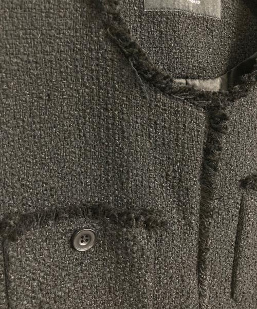 JOURNAL STANDARD（ジャーナルスタンダード）JOURNAL STANDARD (ジャーナルスタンダード) ノーカラーツイードジャケット　ノーカラージャケット　アウター　ライトアウター　セレモニー ブラック サイズ:実寸参照の古着・服飾アイテム