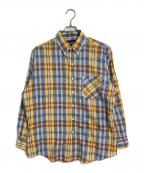 Sears SPORTSWEARシアーズスポーツウェア）の古着「【古着】80’Sチェックシャツ　80年代　茶タグ」｜スカイブルー×イエロー