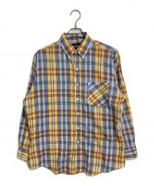 Sears SPORTSWEAR（シアーズスポーツウェア）の古着「【古着】80’Sチェックシャツ　80年代　茶タグ」｜スカイブルー×イエロー