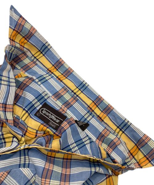 Sears SPORTSWEAR（シアーズスポーツウェア）Sears SPORTSWEAR (シアーズスポーツウェア) 【古着】80’Sチェックシャツ　80年代　茶タグ スカイブルー×イエロー サイズ:Lの古着・服飾アイテム