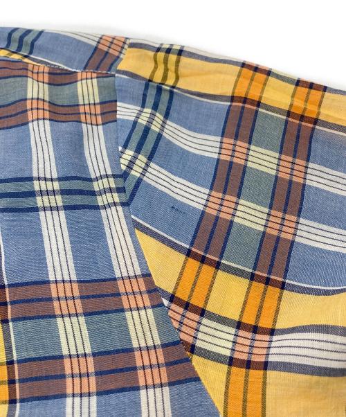 Sears SPORTSWEAR（シアーズスポーツウェア）Sears SPORTSWEAR (シアーズスポーツウェア) 【古着】80’Sチェックシャツ　80年代　茶タグ スカイブルー×イエロー サイズ:Lの古着・服飾アイテム