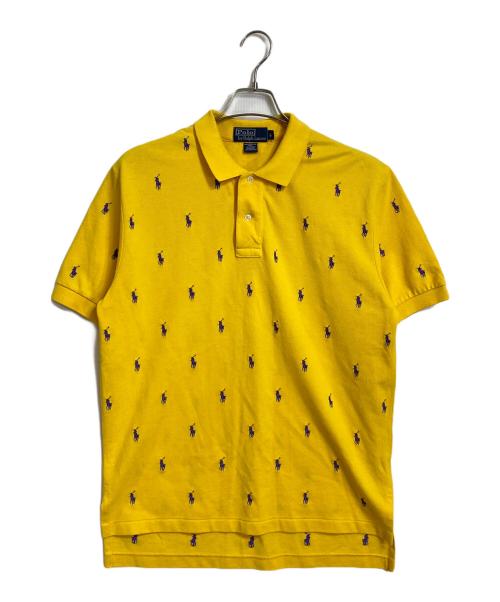POLO RALPH LAUREN（ポロ・ラルフローレン）POLO RALPH LAUREN (ポロ・ラルフローレン) 【古着】90'Sポニー総柄ポロシャツ　90年代 イエロー×パープル サイズ:Lの古着・服飾アイテム