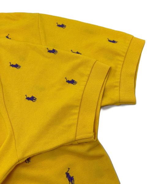 POLO RALPH LAUREN（ポロ・ラルフローレン）POLO RALPH LAUREN (ポロ・ラルフローレン) 【古着】90'Sポニー総柄ポロシャツ　90年代 イエロー×パープル サイズ:Lの古着・服飾アイテム
