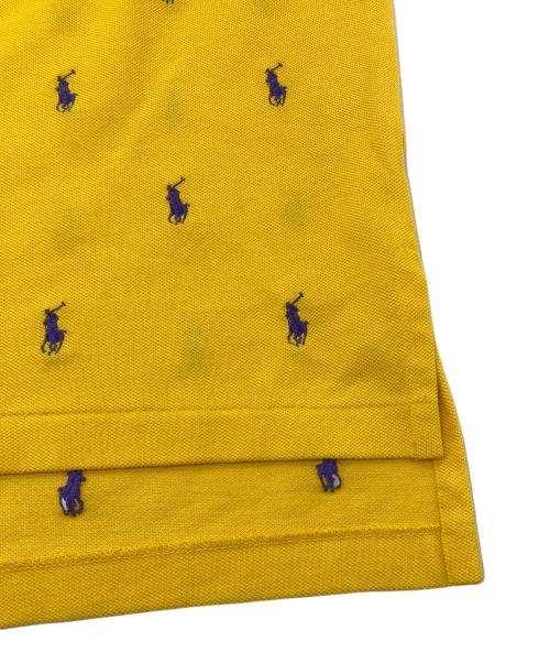 POLO RALPH LAUREN（ポロ・ラルフローレン）POLO RALPH LAUREN (ポロ・ラルフローレン) 【古着】90'Sポニー総柄ポロシャツ　90年代 イエロー×パープル サイズ:Lの古着・服飾アイテム