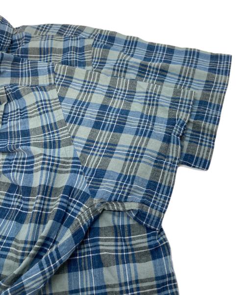 POLO RALPH LAUREN（ポロ・ラルフローレン）POLO RALPH LAUREN (ポロ・ラルフローレン) 【古着】裾ポニー半袖シャツ　チェック　コットンシャツ　HERITAGE ネイビー サイズ:Lの古着・服飾アイテム