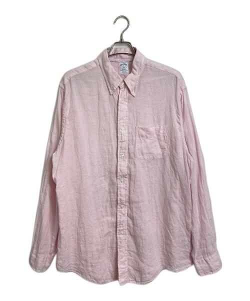 BROOKS BROTHERS（ブルックスブラザーズ）BROOKS BROTHERS (ブルックスブラザーズ) リネンボタンダウンシャツ ピンク サイズ:XLの古着・服飾アイテム
