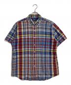 RALPH LAURENラルフローレン）の古着「【古着】裾ポニー半袖シャツ　チェック　コットンシャツ　HERITAGE」｜トリコロールカラー