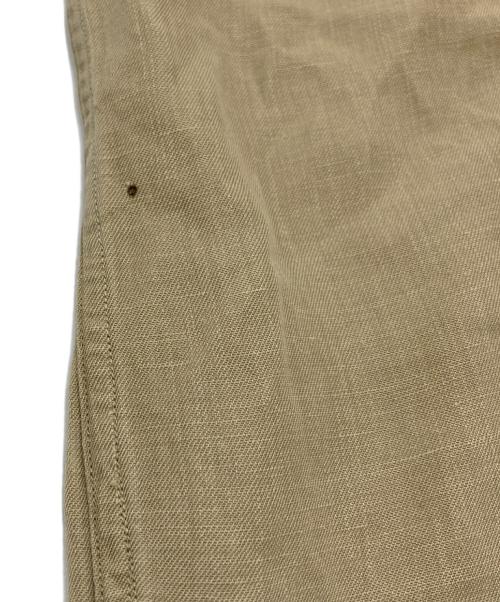 POLO RALPH LAUREN（ポロ・ラルフローレン）POLO RALPH LAUREN (ポロ・ラルフローレン) 【古着】90’S リネンシルク　裾ポニー半袖シャツ　90年代 ベージュ×オレンジ サイズ:XXLの古着・服飾アイテム