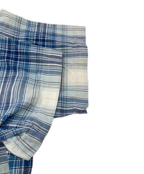 POLO RALPH LAUREN（ポロ・ラルフローレン）POLO RALPH LAUREN (ポロ・ラルフローレン) 【古着】　裾ポニーボタンダウンシャツ　コットンシャツ　BOB CAMP ブルー×ホワイト サイズ:XLの古着・服飾アイテム