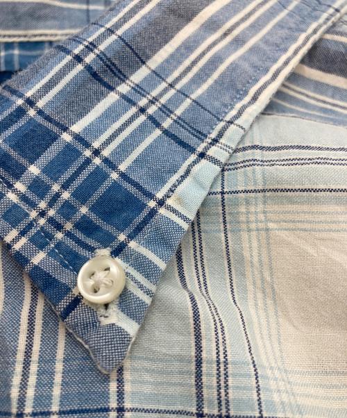 POLO RALPH LAUREN（ポロ・ラルフローレン）POLO RALPH LAUREN (ポロ・ラルフローレン) 【古着】　裾ポニーボタンダウンシャツ　コットンシャツ　BOB CAMP ブルー×ホワイト サイズ:XLの古着・服飾アイテム