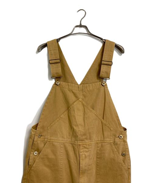 UNIVERSAL OVERALL（ユニバーサルオーバーオール）UNIVERSAL OVERALL (ユニバーサルオーバーオール) JACK & MARIE (ジャックアンドマリー) トライアングルオーバーオール ベージュ サイズ:Mの古着・服飾アイテム