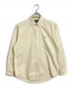 RALPH LAURENラルフローレン）の古着「【古着】ボタンダウンシャツ　MARLOWE  コットン100％」｜イエロー×ホワイト