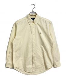 RALPH LAUREN（ラルフローレン）の古着「【古着】ボタンダウンシャツ　MARLOWE  コットン100％」｜イエロー×ホワイト