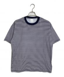 DAIWA PIER39（ダイワ ピア39）の古着「ボーダーTシャツ　ポリエステルTシャツ」｜ホワイト×ネイビー