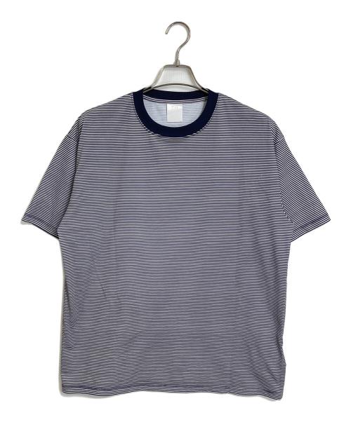 DAIWA PIER39（ダイワ ピア39）DAIWA PIER39 (ダイワ ピア39) ボーダーTシャツ　ポリエステルTシャツ ホワイト×ネイビー サイズ:Lの古着・服飾アイテム