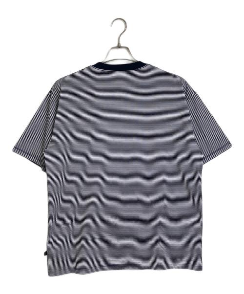 DAIWA PIER39（ダイワ ピア39）DAIWA PIER39 (ダイワ ピア39) ボーダーTシャツ　ポリエステルTシャツ ホワイト×ネイビー サイズ:Lの古着・服飾アイテム