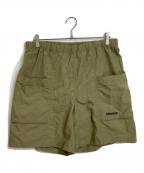 MARMOTマーモット）の古着「ロックウェッジショートパンツ　ハーフパンツ　ナイロンパンツ」｜ベージュ