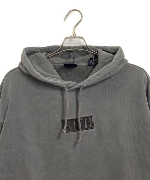 KITH（キス）KITH (キス) ThePaletteBoxLogo ボックスロゴパーカー ピグメントダイ グレー サイズ:Lの古着・服飾アイテム