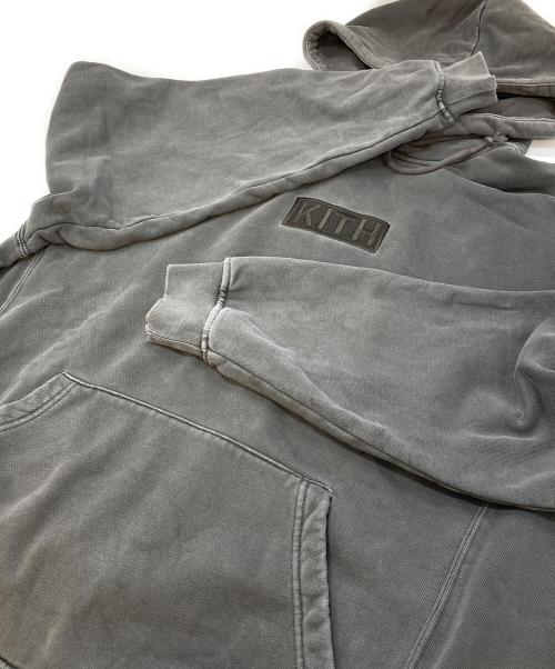 KITH（キス）KITH (キス) ThePaletteBoxLogo ボックスロゴパーカー ピグメントダイ グレー サイズ:Lの古着・服飾アイテム