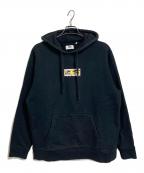 KITHキス）の古着「TREATS COMIC HOODIE ボックスロゴパーカー」｜ブラック