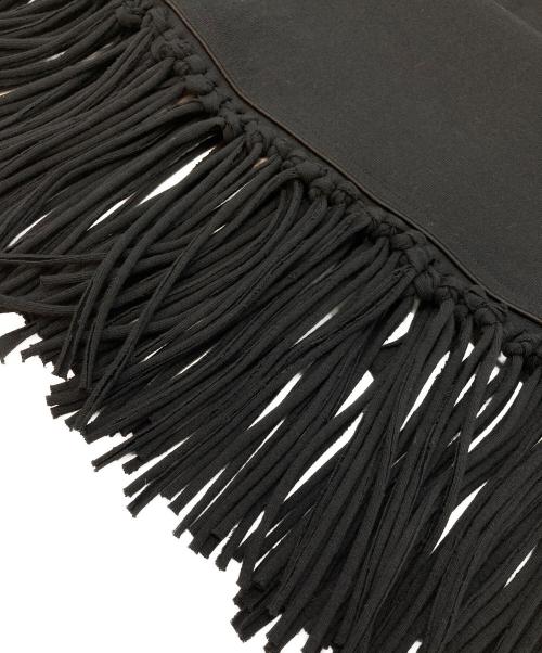 EZUMI（エズミ）EZUMi (エズミ) フリンジ ノースリーブTシャツ　タグ付き ブラック サイズ:FREEの古着・服飾アイテム