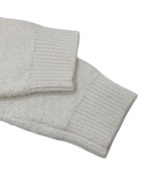 LOUNIE（ルーニー）LOUNIE (ルーニー) バイアス柄編みジップカーディガン ジャケット ホワイト サイズ:FREEの古着・服飾アイテム