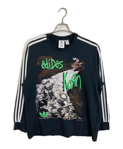 adidas（アディダス）adidas (アディダス) KORN (コーン) Long Sleeve T-shirt adidas KoRn ブラック サイズ:Mの古着・服飾アイテム