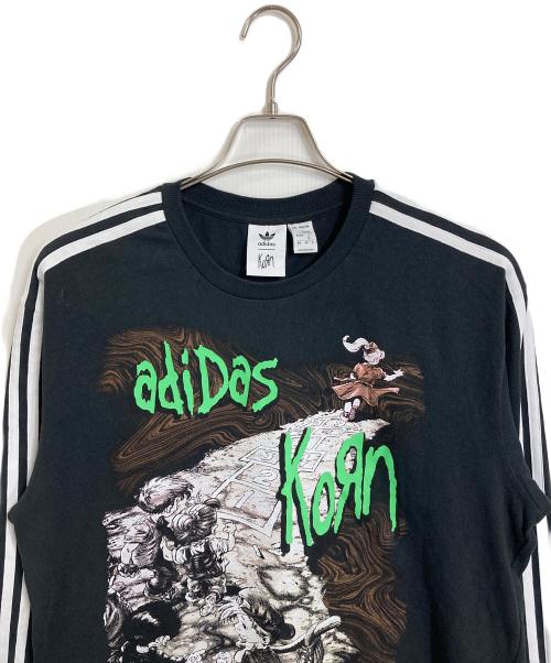 adidas（アディダス）adidas (アディダス) KORN (コーン) Long Sleeve T-shirt adidas KoRn ブラック サイズ:Mの古着・服飾アイテム