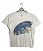 DISNEYディズニー）の古着「【古着】80’S～90’SイーヨープリントオーバーサイズTシャツ クマのプーさん　ディズニー」｜ホワイト