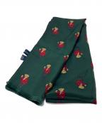 POLO RALPH LAURENポロ・ラルフローレン）の古着「【古着】ポロベアーシルクスカーフ バンダナ」｜グリーン×レッド