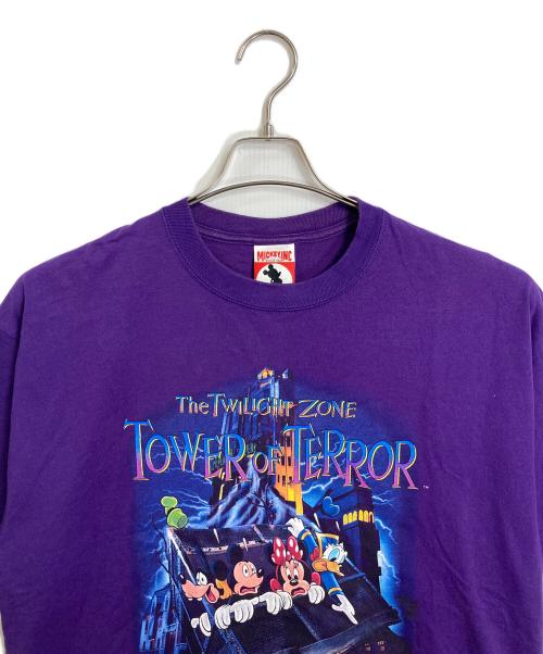 DISNEY（ディズニー）DISNEY (ディズニー) 90’SキャラクターTシャツ　タワー・オブ・テラー 　Tower of Terror　ミッキー　　９０S パープル サイズ: XLの古着・服飾アイテム