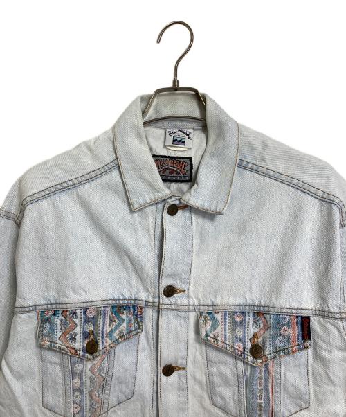 Billabong（ビラボン）Billabong (ビラボン) 【古着】90’Sペイズリー切替デニムジャケット　USA製　アメリカ製　90年代 スカイブルー サイズ:Mの古着・服飾アイテム