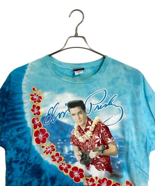 LIQUID BLUE（リキッドブルー）LIQUID BLUE (リキッドブルー) 【古着】90’S エルヴィスプレスリー バンドTシャツ タイダイ ブルー サイズ:2Xの古着・服飾アイテム