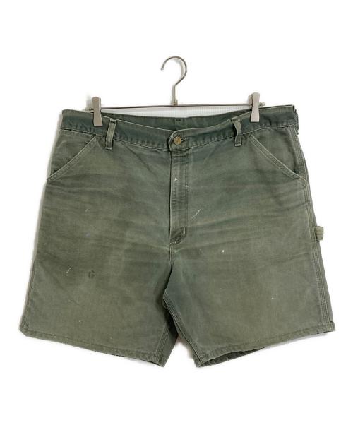 CarHartt（カーハート）CarHartt (カーハート) 【古着】80’Sペインターハーフパンツ　CarHarttユニオンチケット オリーブ サイズ:ウエスト38の古着・服飾アイテム
