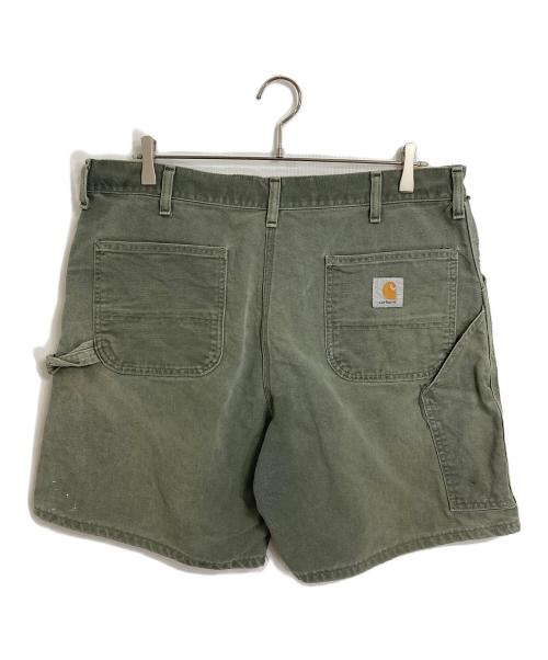 CarHartt（カーハート）CarHartt (カーハート) 【古着】80’Sペインターハーフパンツ　CarHarttユニオンチケット オリーブ サイズ:ウエスト38の古着・服飾アイテム